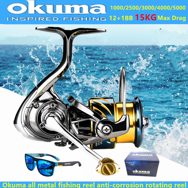 Fishing Boat Steering Wheel - Okuma Volledig Metalen Visserijmolen 12+1BB15KG Max