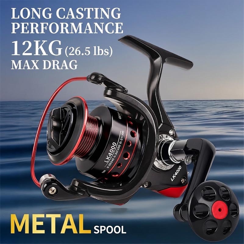 Fishing Boat Steering Wheel - Volledig metalen spinhengelrol, heavy-duty metalen rol