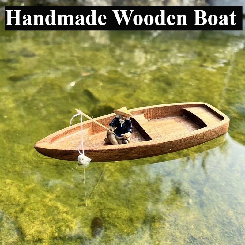 Handgemaakte houten boot Mini  - Fishing Boat Oar recensie en prijs
