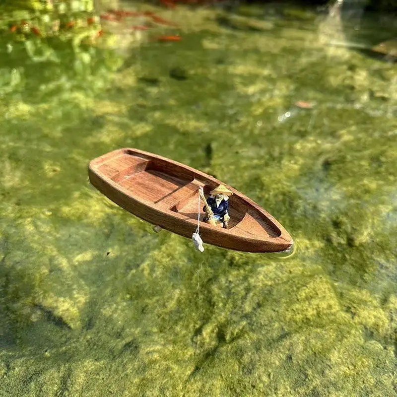Handgemaakte houten boot Mini  - Fishing Boat Oar recensie en prijs